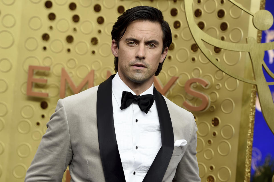 Milo Ventimiglia arrives at the 71st Primetime Emmy Awards on Sunday, Sept. 22, 2019, at the Microsoft Theater in Los Angeles. (Photo by Jordan Strauss/Invision/AP)