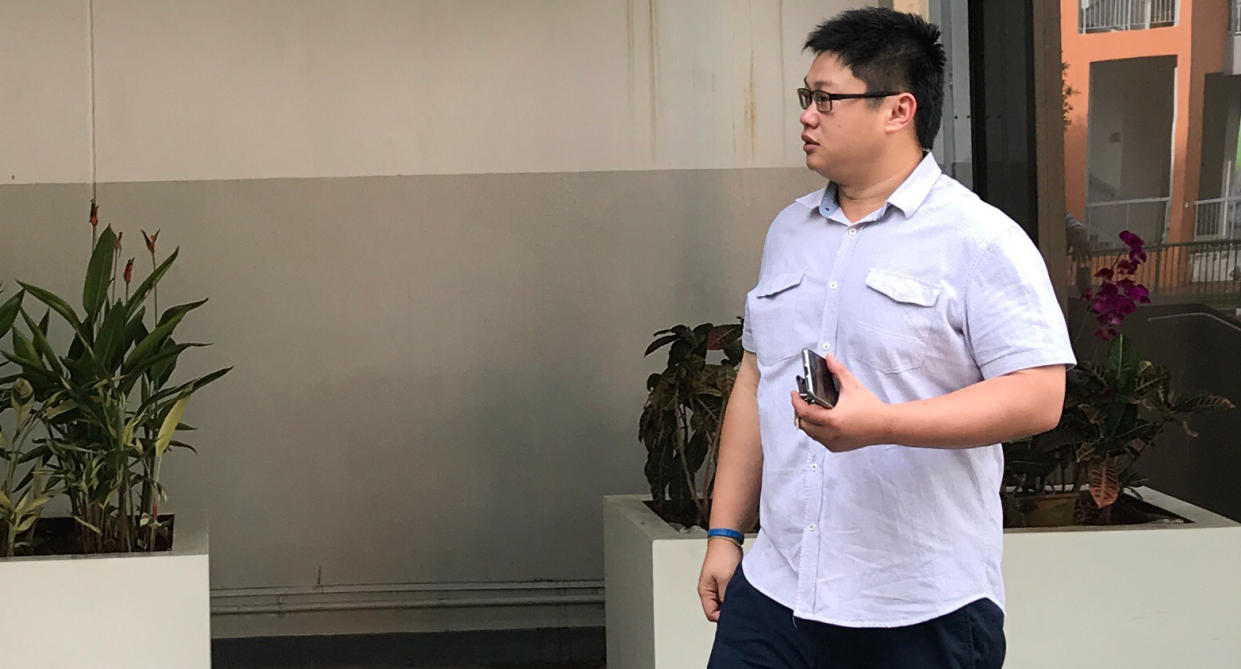 Tan Chun Keng Ivan allegedly gave Traffic Police a dead man’s particulars when asked to give information about a traffic accident he was involved in. (PHOTO: Hannah Teoh / Yahoo News Singapore)