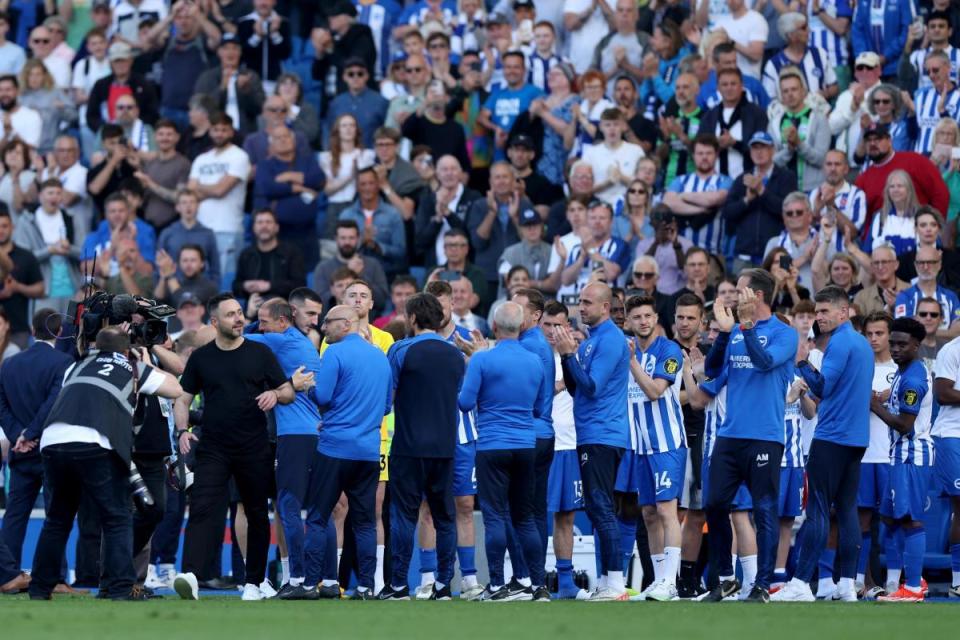 Fans, players and staff give Roberto De Zerbi a fitting farewell <i>(Image: Steven Paston/PA Wire)</i>