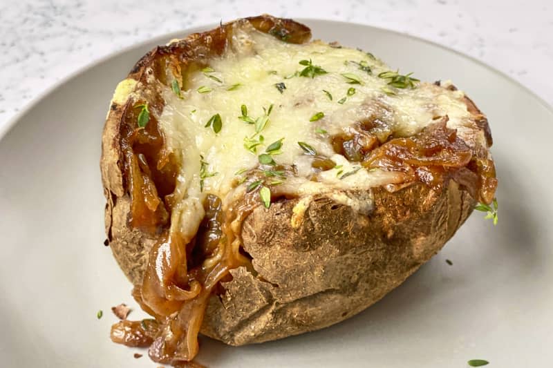 French Onion Baked Potatoes Recipe