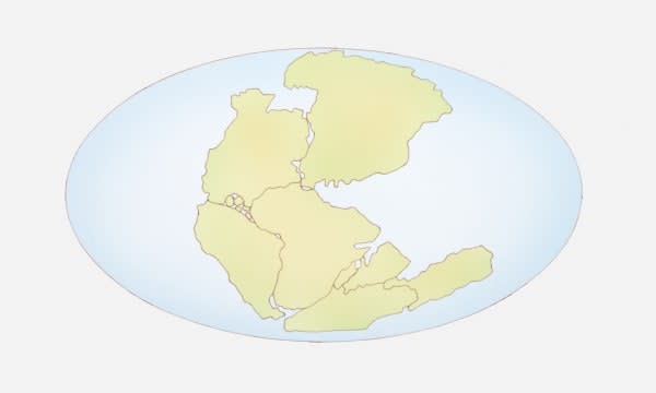 Illustration of the supercontinent Pangaea