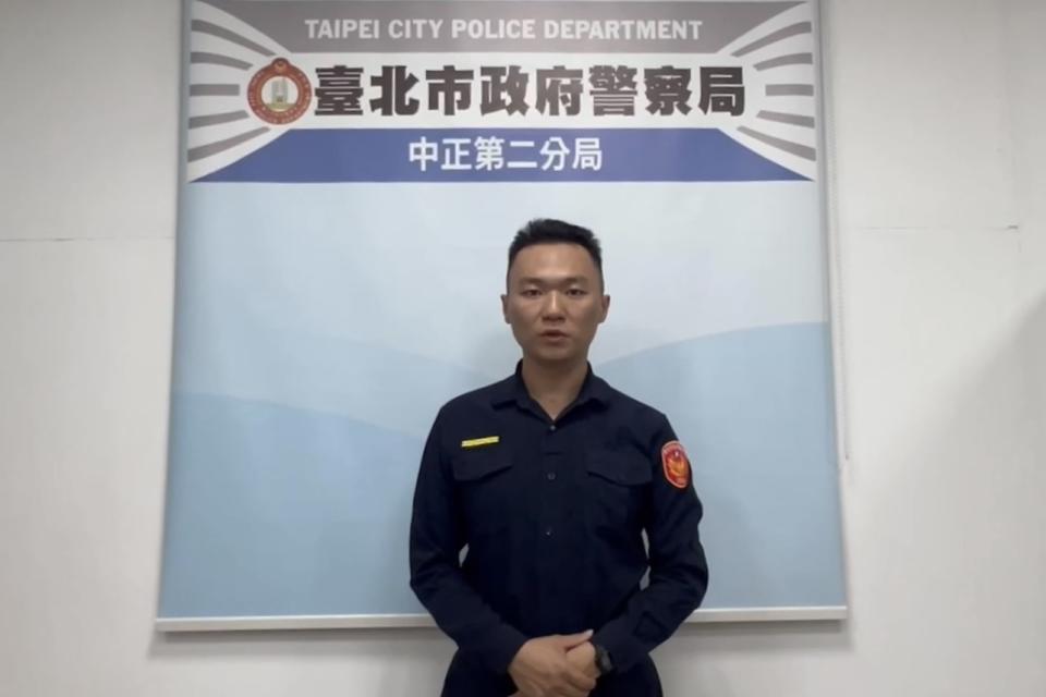 南昌路派出所所長廖嵥俊說明案情之畫面。（圖/記者 張泓笙翻攝）