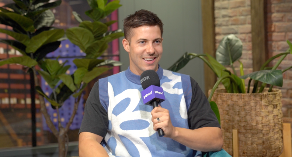 Lachie Gill in the Yahoo studio.