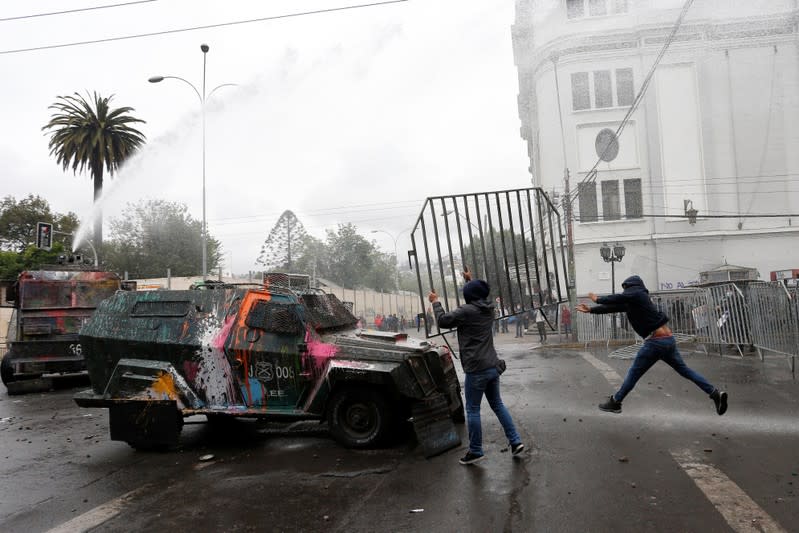 Protests against Chile's government in Valparaiso