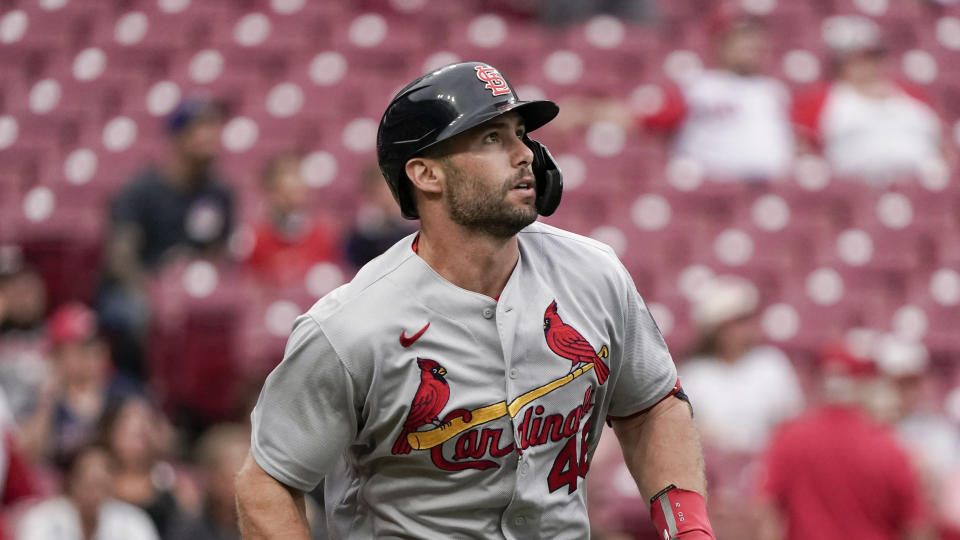 St. Louis Cardinals' Paul Goldschmidt will try to help his team into a wild-card spot. (AP Photo/Jeff Dean)