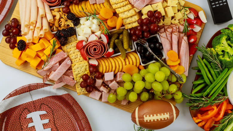 football charcuterie board