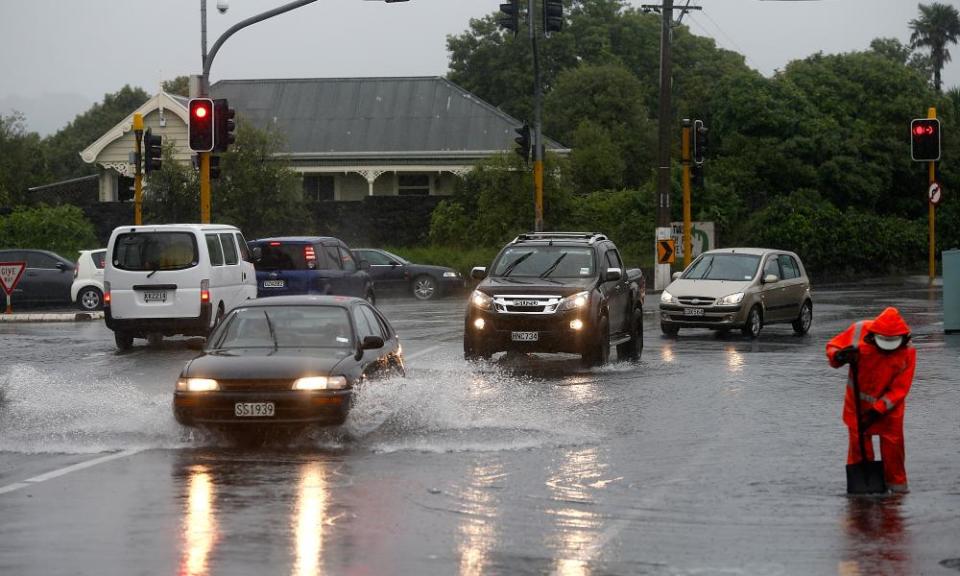 Flooding in Auckland as Cyclone Cook moves down the country.