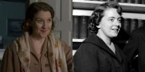 <p>Gemma Whelan, the actress who played Yara Greyjoy in Game of Thrones, took on a completely different role as Patricia Campbell on season 2 of<em> The Crown</em>. On the show, Campbell only exists as her editor Lord Altrincham’s typist and secretary (and dentist-appointment companion), but in real life, the two actually fell in love, got married, and adopted two children together. </p>