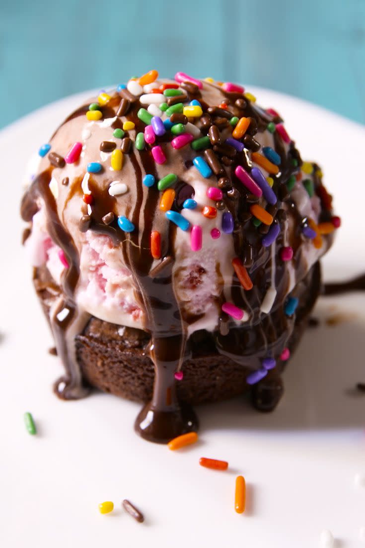 Brownie Ice Cream Cups