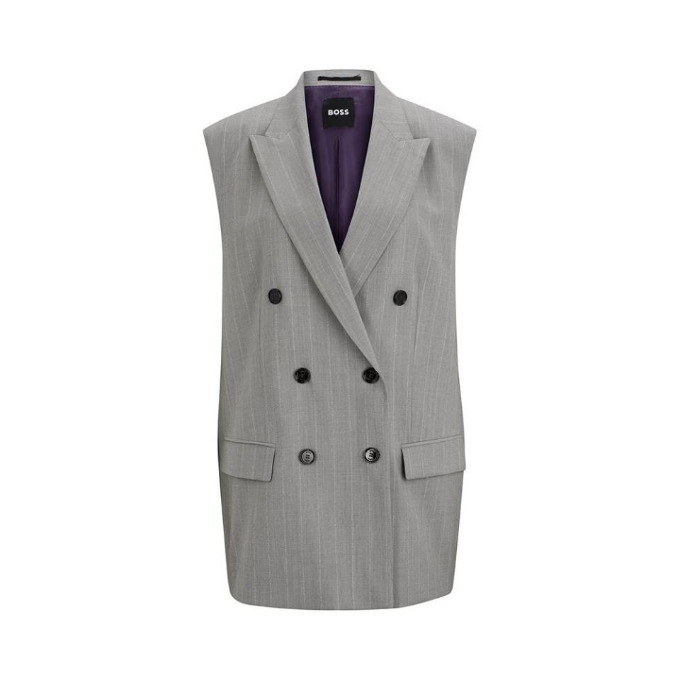 <p><a href="https://go.redirectingat.com?id=74968X1596630&url=https%3A%2F%2Fwww.hugoboss.com%2Fus%2Fnaomi-x-boss-oversized-sleeveless-jacket-in-pinstripe-virgin-wool%2Fhbna50516441_981.html&sref=https%3A%2F%2F" rel="nofollow noopener" target="_blank" data-ylk="slk:Shop Now;elm:context_link;itc:0;sec:content-canvas" class="link ">Shop Now</a></p><p>Oversized Sleeveless Jacket </p><p>hugoboss.com</p><p>$695.00</p>