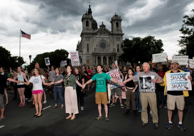 The acquittal of a Minneapolis police officer for the shooting death of a black motorist has sparked protests in the US city even as authorities investigate the death of an Australian woman in another police shooting