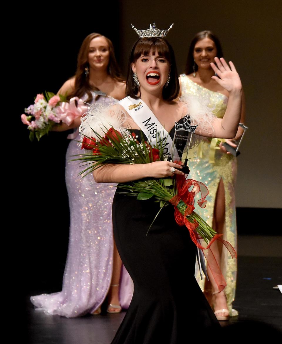 Reese Johnson, then 17, is shown after she was crowned Miss Monroe County 2023 at the 61st Miss Monroe County Scholarship Competition at Monroe County Community College.