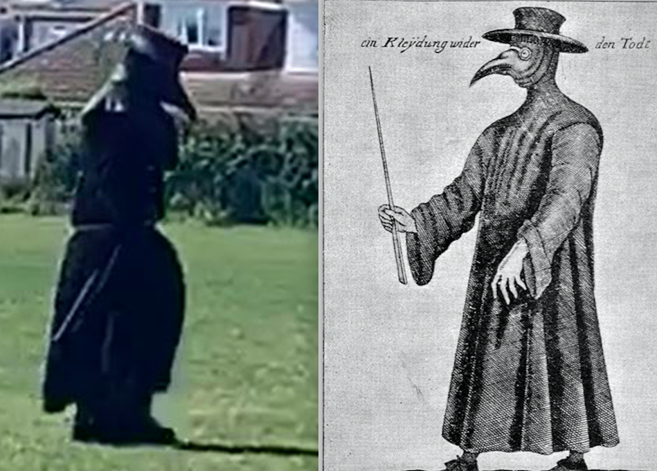 The person has been dressing as a 17th century plague doctor. (PA/Wikipedia)