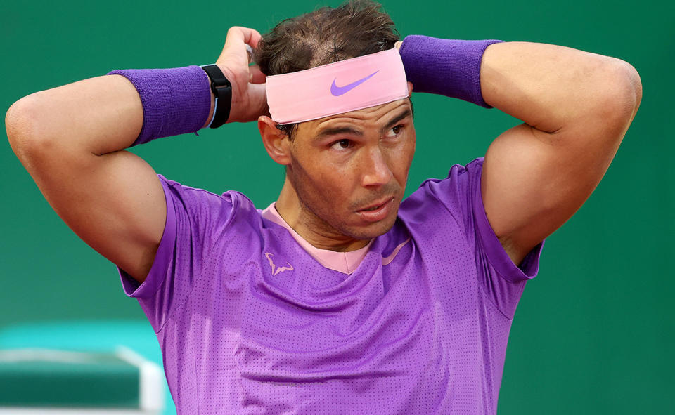 Rafa Nadal, pictured here at the Monte Carlo Masters in 2021.