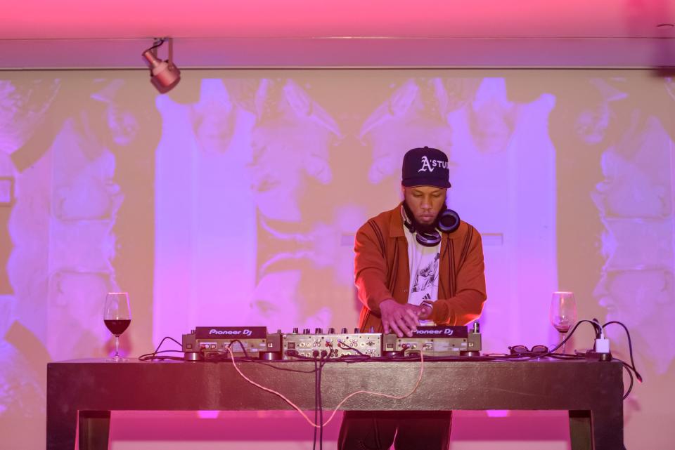 Gerry Cooper, DJing as Coop le Moderne, performs at the Derby Eve party at 21c Museum Hotel, the night before the 148th running of the Kentucky Derby at Churchill Downs, Friday, May 7, 2022, in Louisville, Ky.