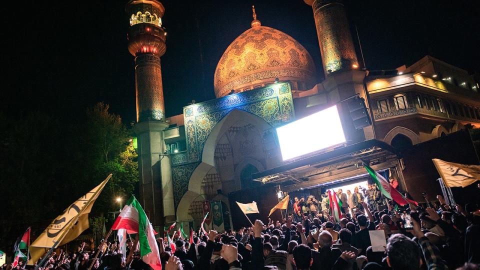 Pro-Iran demonstrators in Tehran