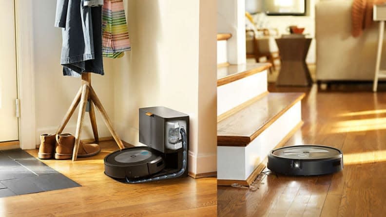 The Roomba takes care of cleaning and avoids other messes while doing it.