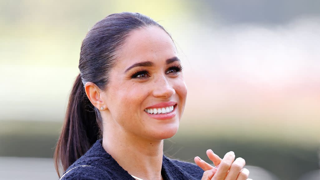 Meghan, Duchess of Sussex attends the Land Rover Driving Challenge, on day 1 of the Invictus Games 2020 at Zuiderpark on April 16, 2022 in The Hague, Netherlands.