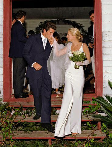 <p>Denis Reggie</p> John Kennedy Jr. and Carolyn Bessette as they leave First African Baptist Church after their Sept. 21, 1996 wedding ceremony on Cumberland Island, Ga.
