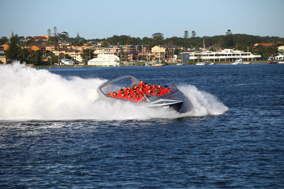 Jet boat on Lake Macquarie