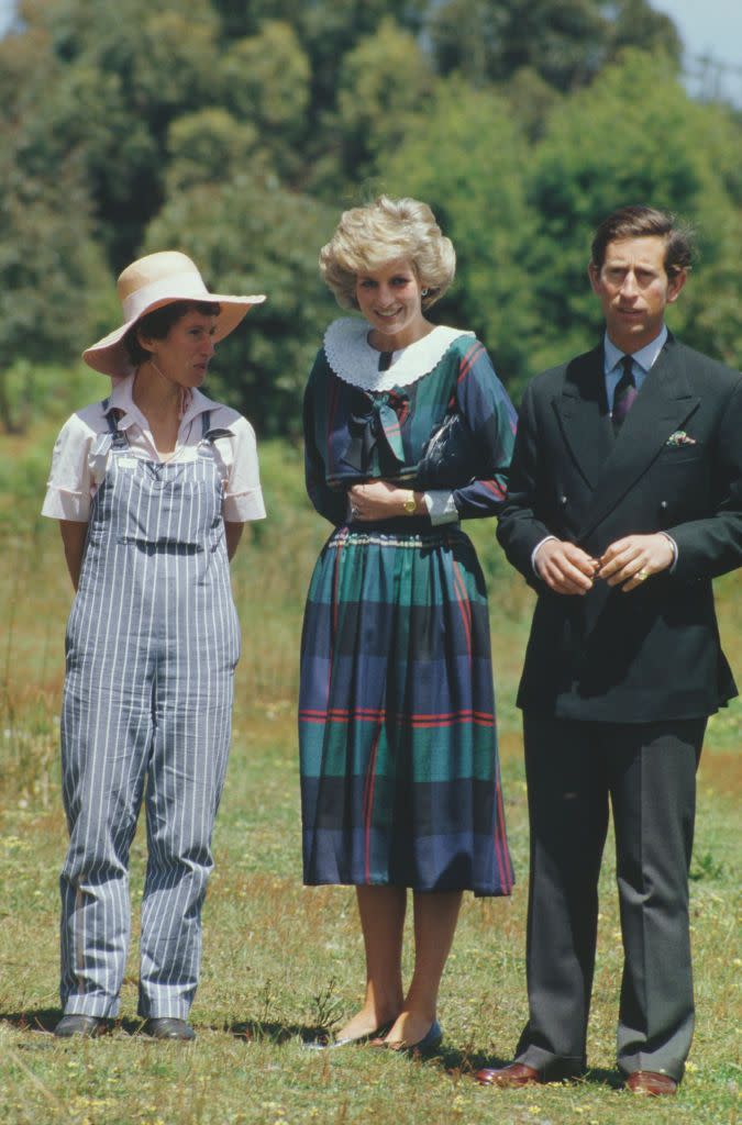 <p>One more rarely seen photo of the Princess in plaid. Here, a photo from the royals' 1985 tour of Australia. </p>