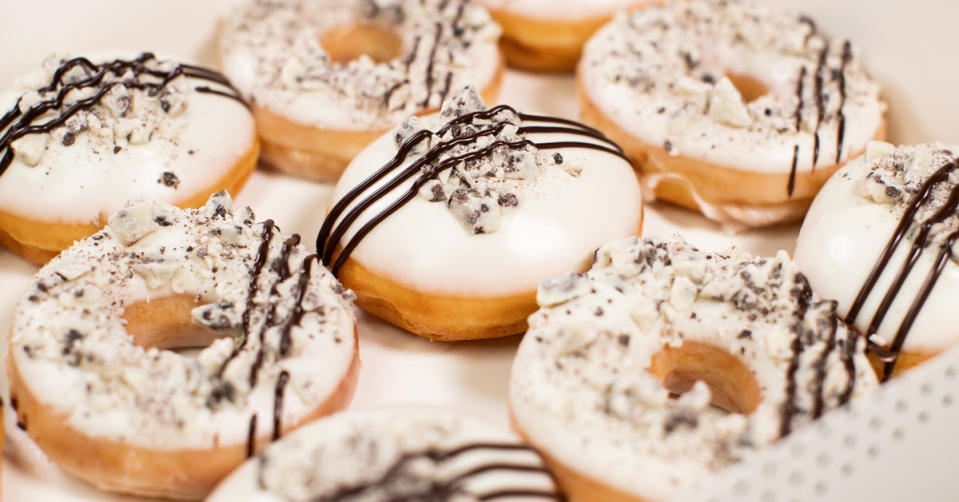 Test out the limited edition Hershey’s Cookies ‘n’ Creme doughnuts. Source: Supplied