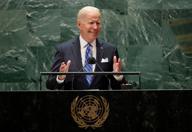 US President Joe Biden addresses the 76th Session of the UN General Assembly on September 21, 2021 in New York. (Photo by EDUARDO MUNOZ / POOL / AFP) (Photo by EDUARDO MUNOZ/POOL/AFP via Getty Images) (Photo: EDUARDO MUNOZ via Getty Images)