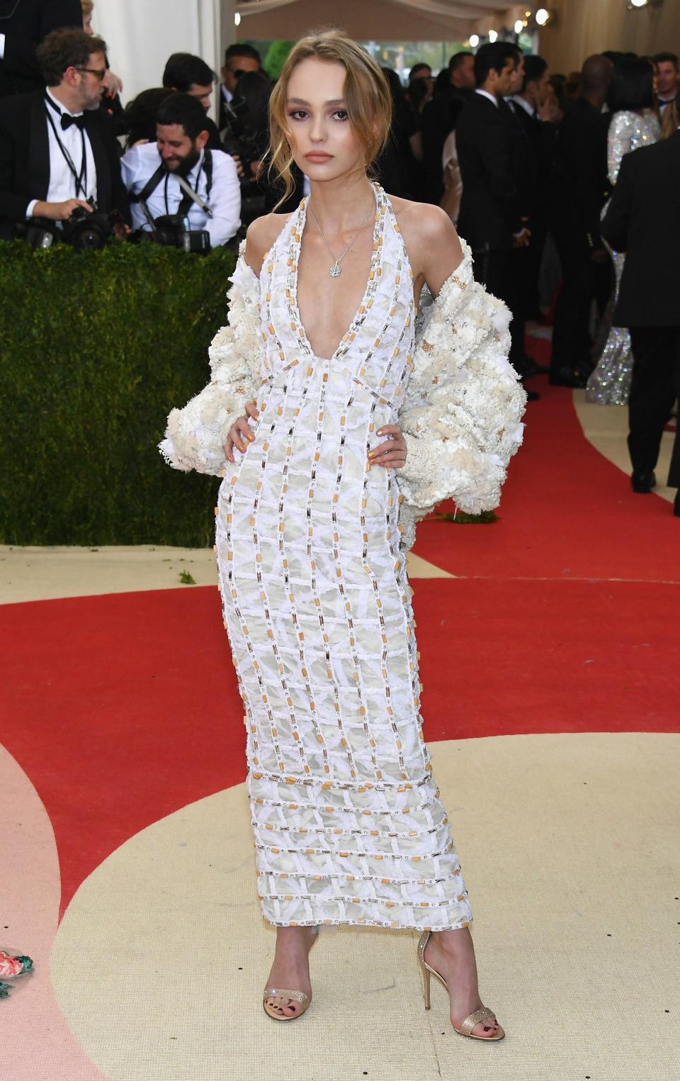 Lily-Rose Melody Depp attends the 2016 "Manus x Machina: Fashion In An Age Of Technology" Costume Institute Gala.