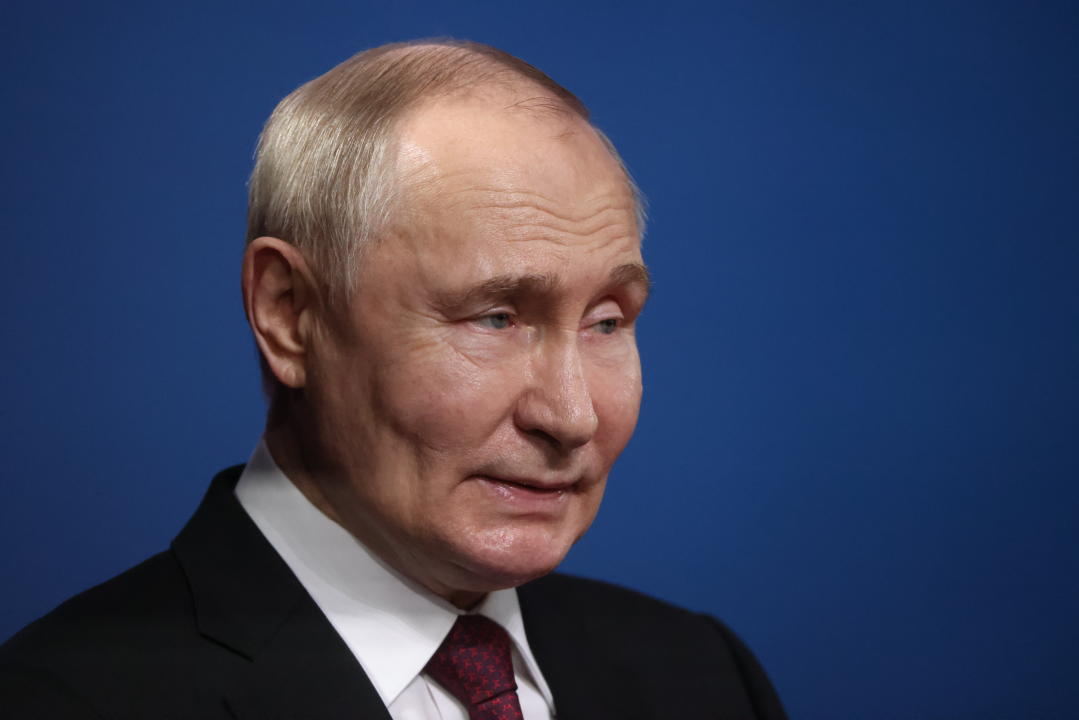 HARBIN, CHINA - MAY 17: (RUSSIA OUT) Russian President Vladimir Putin smiles during his meeting with students at the Harbin Institute of Technology, May 17, 2024, in Harbin, China. Russian President Putin is having a two-day visit to China. (Photo by Contributor/Getty Images)