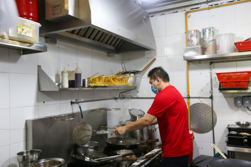 Flying Dragon Noodles - preparing