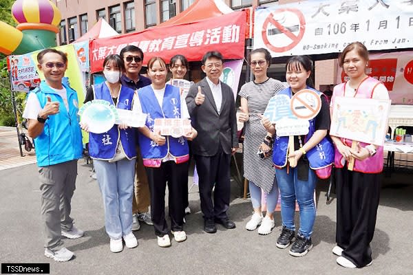 大葉大學社團博覽會結合安全宣導活動.。（記者方一成攝）