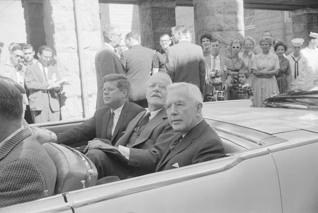 john f kennedy with allen dules and john mccone