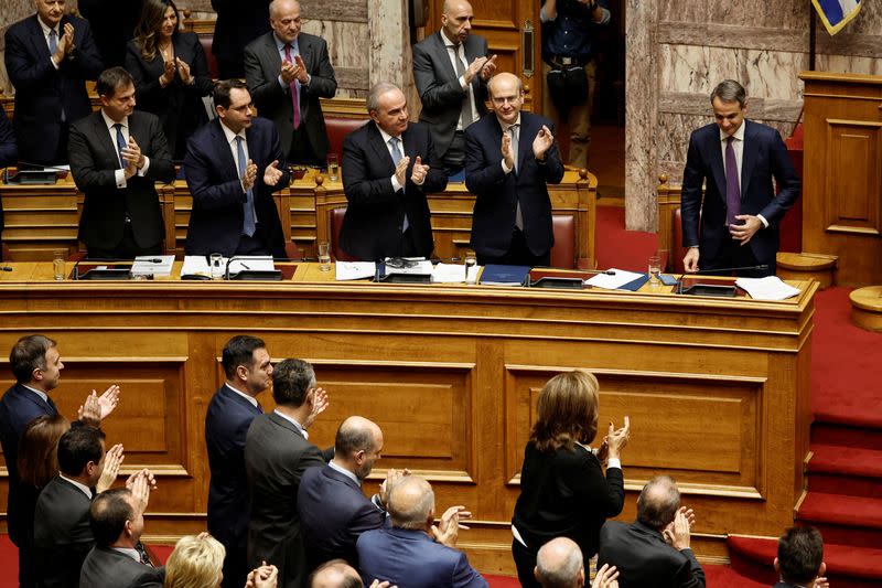 Greek parliament votes on 2024 budget