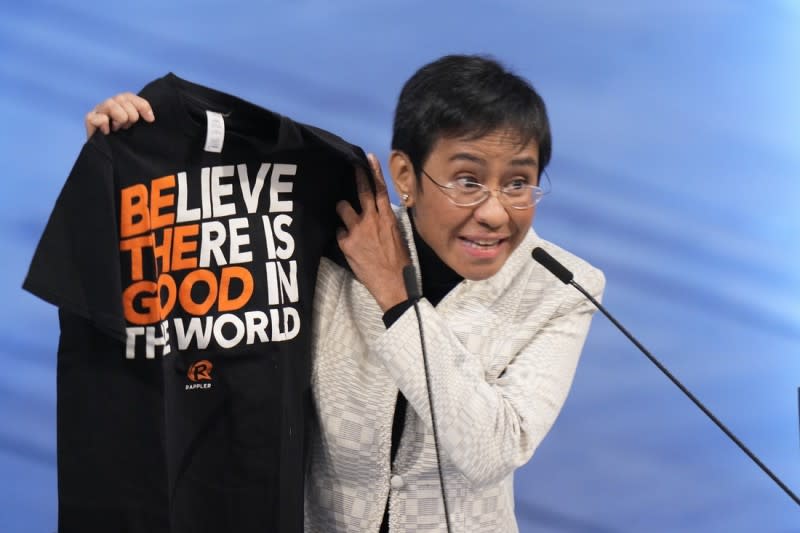 2021諾貝爾和平獎得主蕾莎（Maria Ressa）（圖／美聯社）