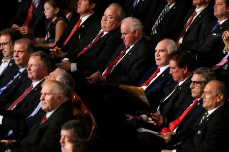 Republican members of Congress watch as they and their fellow members vote for House Speaker on the first day of the new congressional session in the House chamber at the U.S. Capitol in Washington, U.S. January 3, 2017. REUTERS/Jonathan Ernst