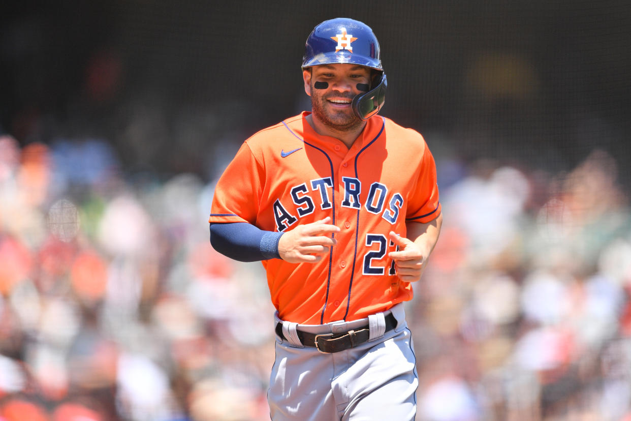 Houston Astros second baseman Jose Altuve will hear the boos in Los Angeles this week. (Photo by Brian Rothmuller/Icon Sportswire via Getty Images)