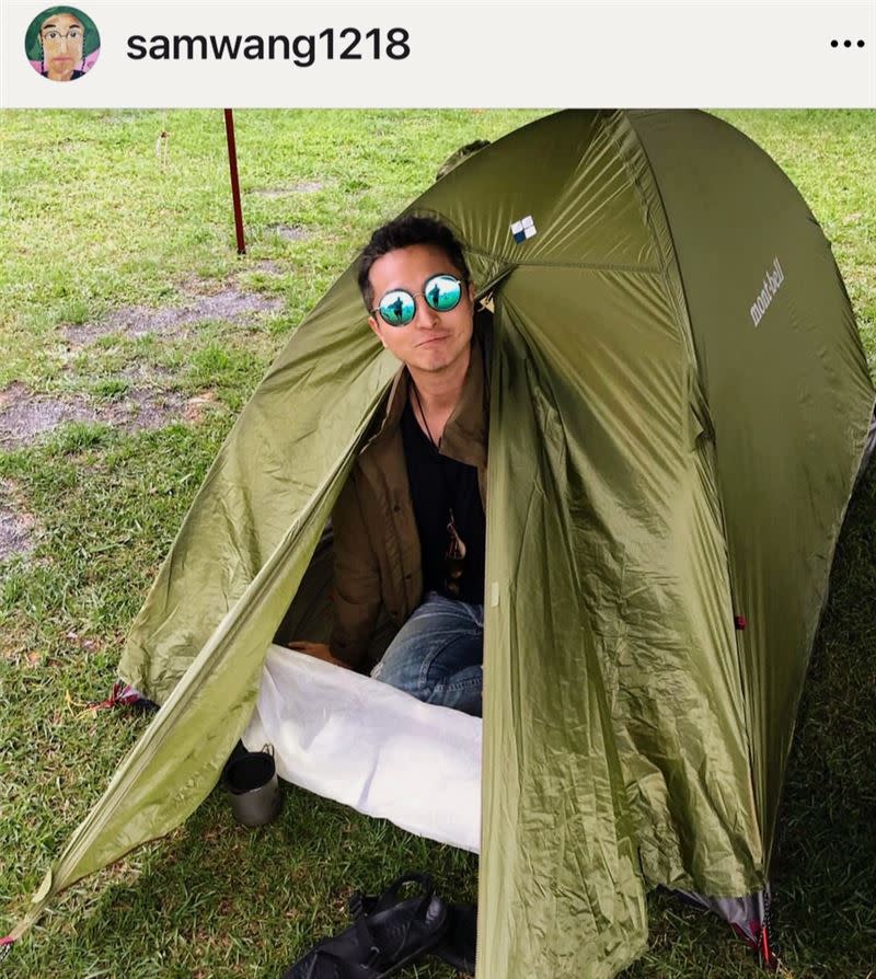 王少偉疫情前時常在社群平台上分享戶外露營的照片。（圖／建印娛樂提供）