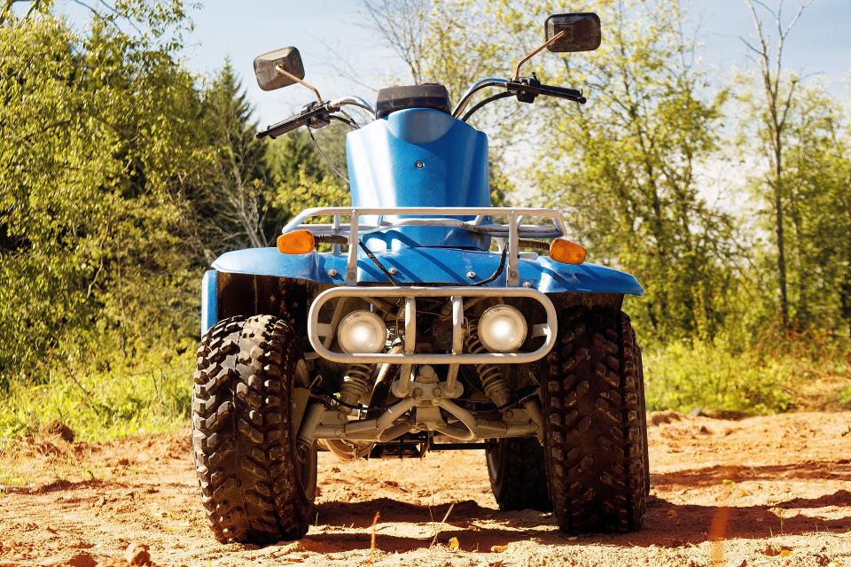 The boy was involved in a head-on crash while riding as a passenger on a quad bike, similar to the one pictured. (Getty/stock photo)