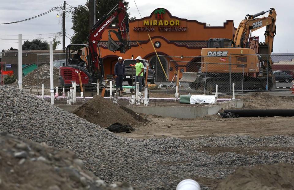 Construction site preparation is underway at the location of the former U.S. Bank branch on West Court Street and 20th Avenue in Pasco. The work is part of a project build a new Bruchi’s CheeseSteaks & Subs restaurant.