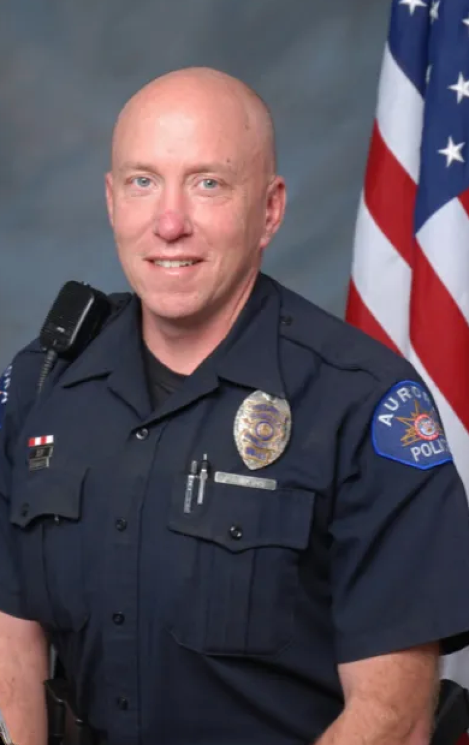 Hawkins was diagnosed with post-traumatic stress disorder and medically retired from the Aurora Police Department in 2018 (Aurora COPD/Facebook)