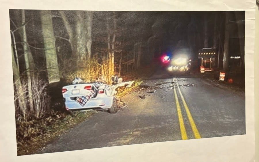 Kent County Sheriff's Office crime scene photos from the investigation into the Nov. 23, 2023, crash on Jericho Avenue that killed Neveah Downs.