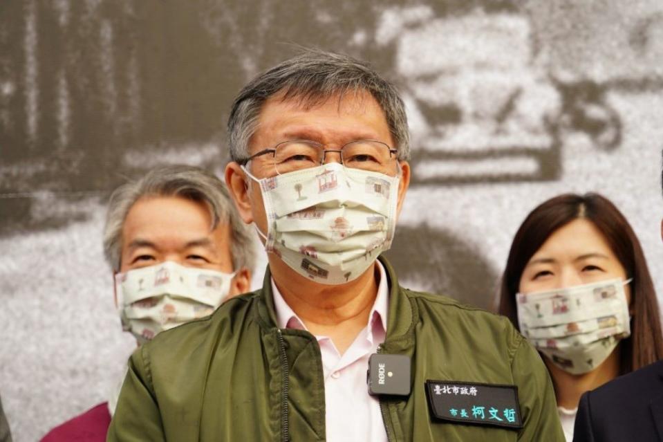 台北市疫情雖有升溫跡象，市長柯文哲五日表示，不會貿然拉高防疫層級。  （記者周閩生攝）