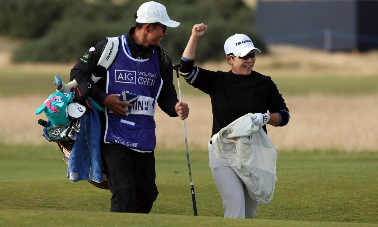 <span>Shin Ji-yai leads going into the final day of the Women’s Open as she seeks a first triumph since 2012.</span><span>Photograph: Scott Heppell/AP</span>