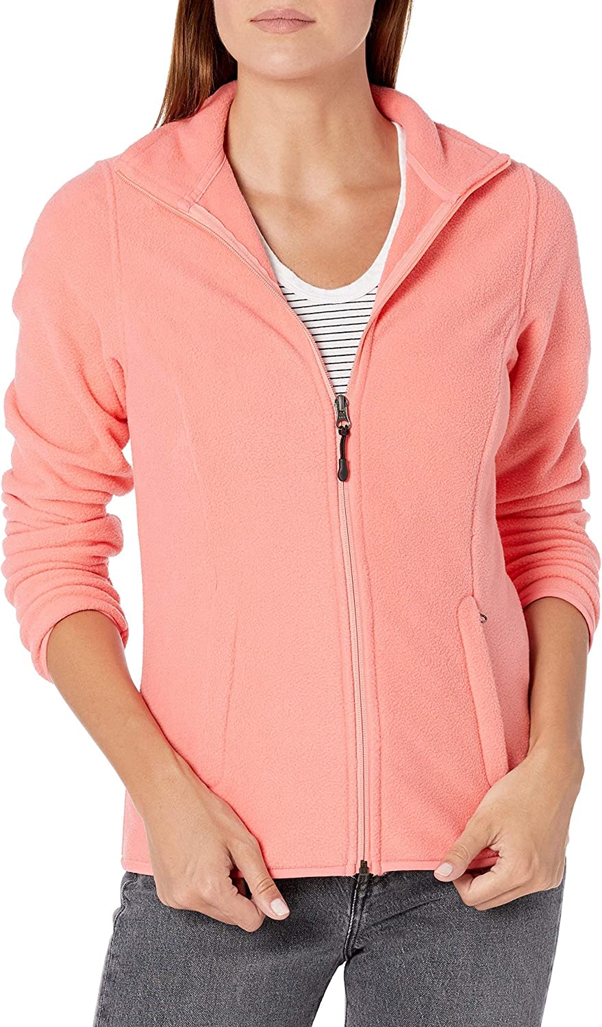 Amazon Essentials Women's Full-Zip Fleece Jacket.  Image via Amazon.