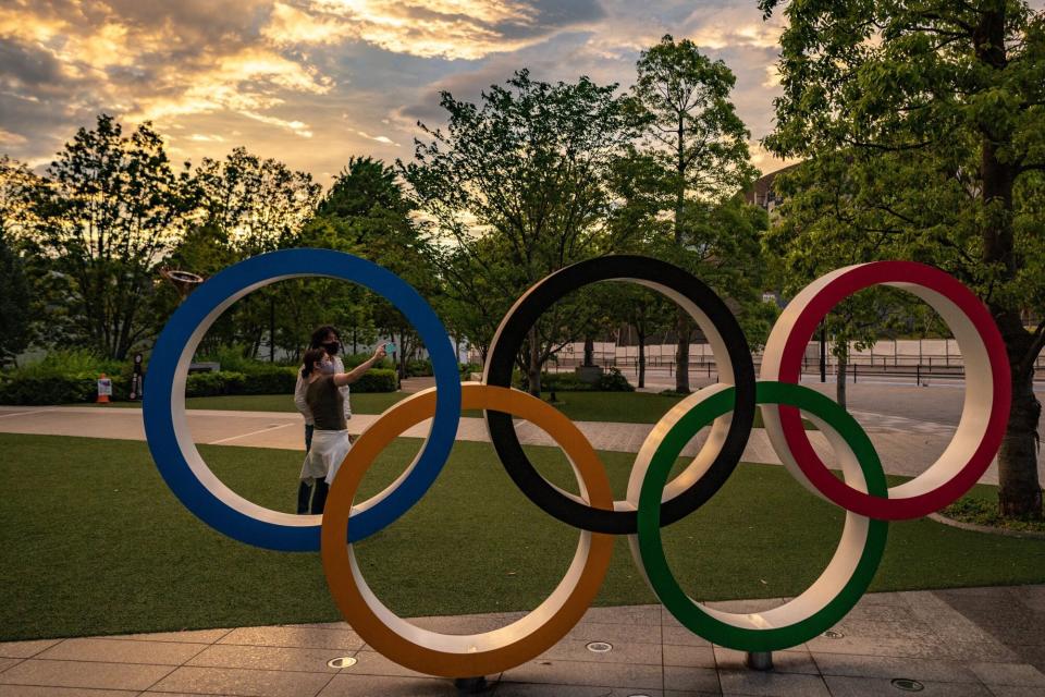 Olympic rings in Tokyo