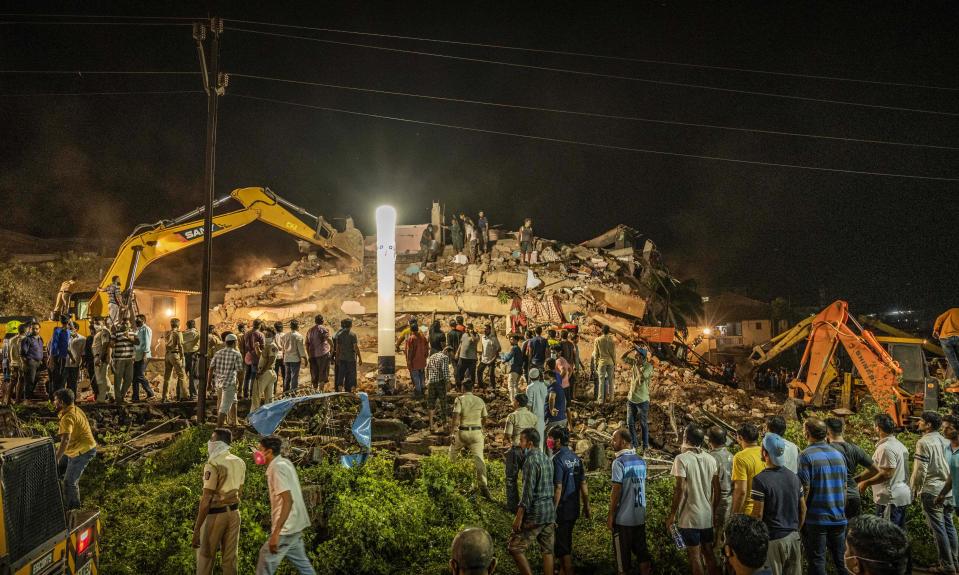 Five-story building collapsed in India