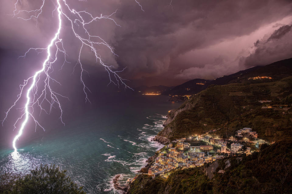 "The Power of Lightning", the first runner-up and Public's Favourite image by Elena Salvai (Picture: PA)