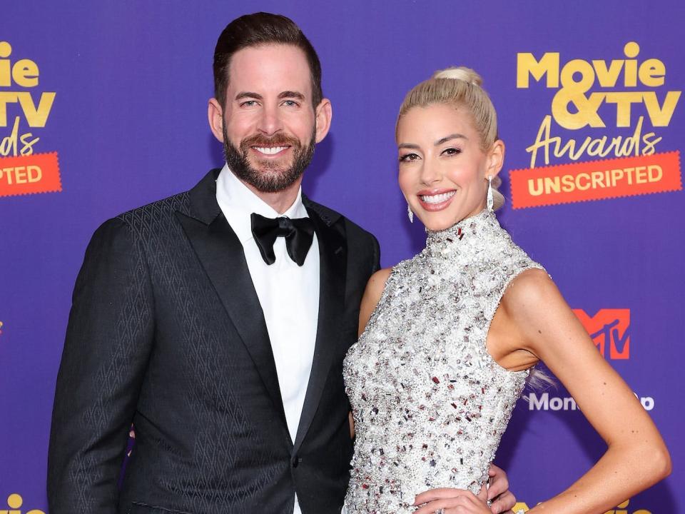 Tarek El Moussa and Heather Rae Young at the MTV Movie & TV Awards: UNSCRIPTED on May 17, 2021.