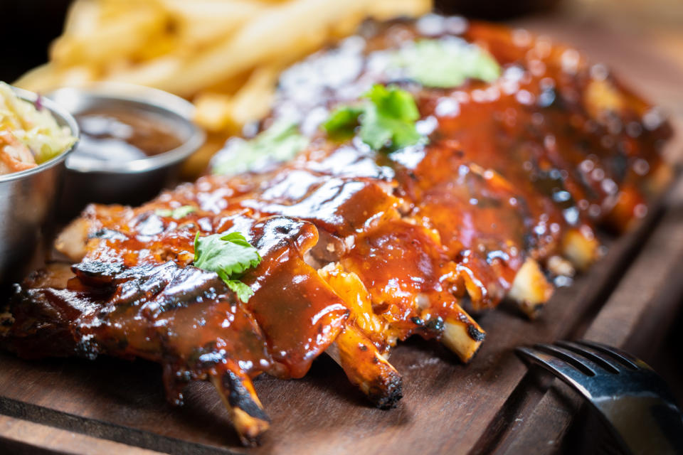 BBQ Glazed Baby Back Pork Ribs ½ Rack