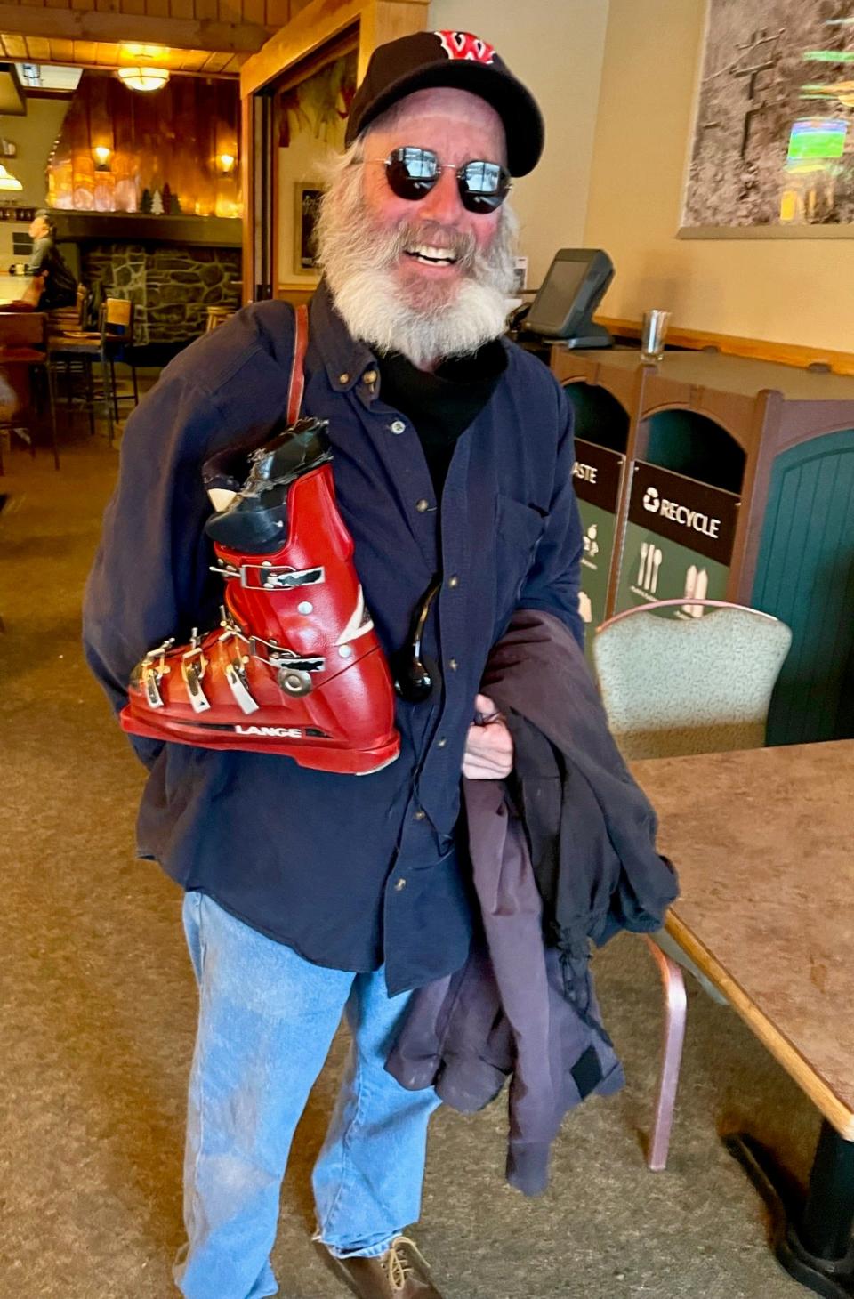 With his unique look and daily dedication to hitting the slopes at Wachusett Mountain, Dave Burwick has been a guru to area skiiers.
